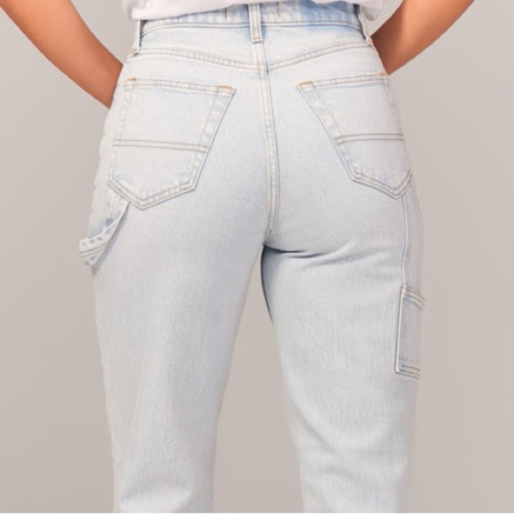 Cropped Abercrombie Curve Love 90s high rise carpenter Jean